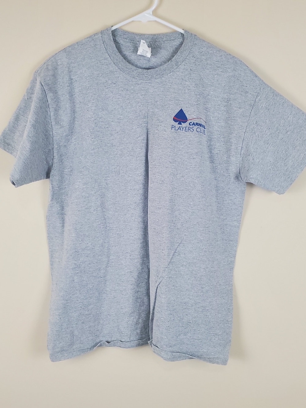 Carnival Players Club Gray Tshirt Size Large